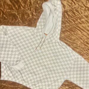 Marsh Wear Checkered Gray and White Hoodie